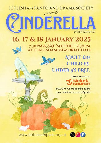 Cinderella 2025 Icklesham Panto and Drama Society presents Cinderella..